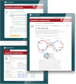 Screenshots of Courseware product